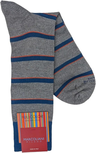 Marcoliani Mousse of Modal Underlined Stripe Socks 4738T