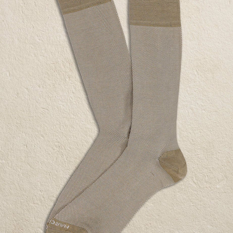 Marcoliani Men's Socks Khaki Marcoliani - Pima Lisle Birdseye 3741T