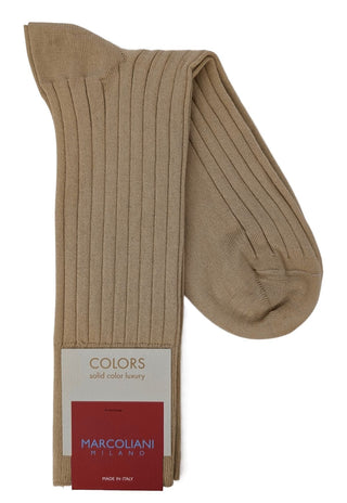 Marcoliani Men's Socks Khaki / Mid Calf Mens Socks from Marcoliani 4001T