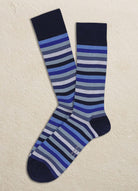 Marcoliani Men's Socks Marcoliani Pima Cotton Strip Sock 3976T