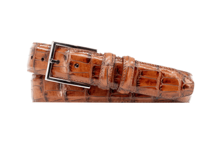 Martin Dingman-Alexander Embossed Crocodile  Belt