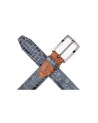 PMD-57 Blue Crocodile Leather Belt