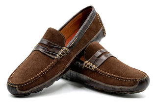 Martin Dingman Monte Carlo Penny Loafer - Briar Brown