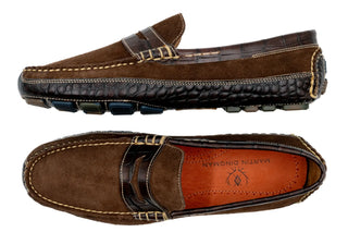 Martin Dingman Monte Carlo Penny Loafer - Briar Brown