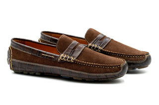 Martin Dingman Monte Carlo Penny Loafer - Briar Brown