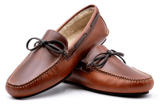 Martin Dingman Old Row Saddle Leather Slippers