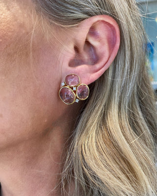 Mazza Earrings Mazza Pink Tourmaline and Diamond Earrings