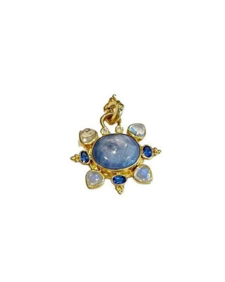 Mazza Pendants 14k Star Sapphire, MS and Kyanite Pendant