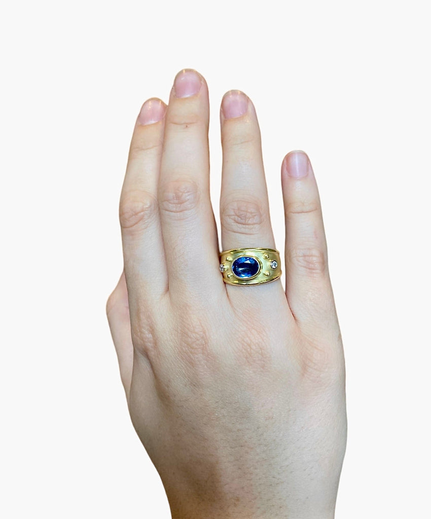 Mazza Rings Mazza 18k Gold Sapphire Ring