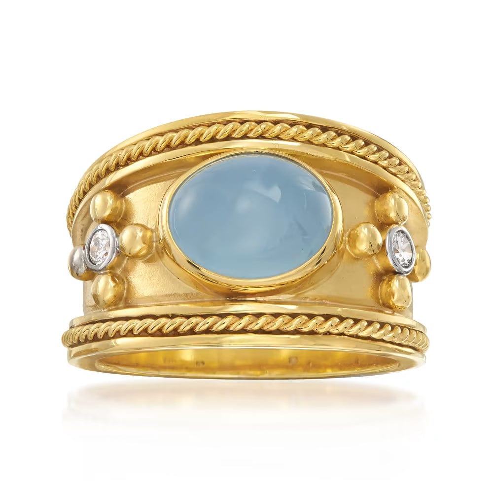 Mazza Rings Mazza Aquamarine and Diamond Ring