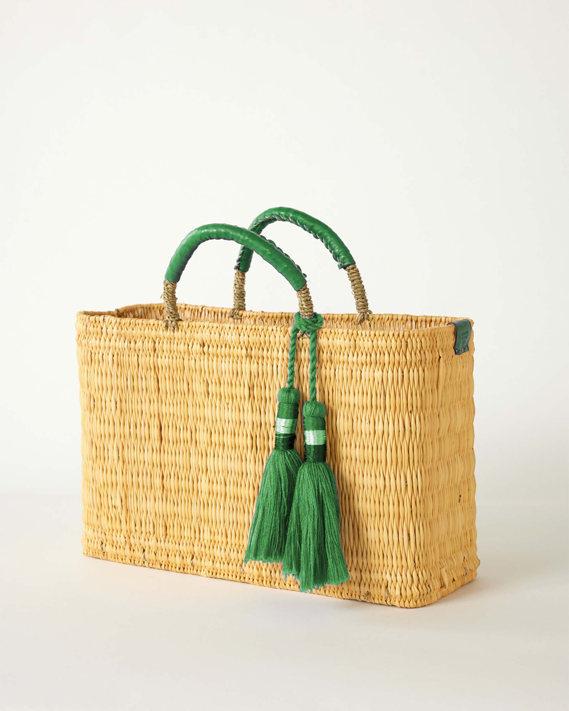 Mersea Handbags Green Mersea Medina Market Bag w/ Tassel