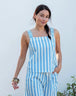 Blue + White Stripe