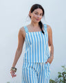 Blue + White Stripe