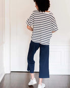 Mersea Women's Shirts & Tops Cream/Navy Stripe / O/S Mersea Amelia Short Sleeve Tee