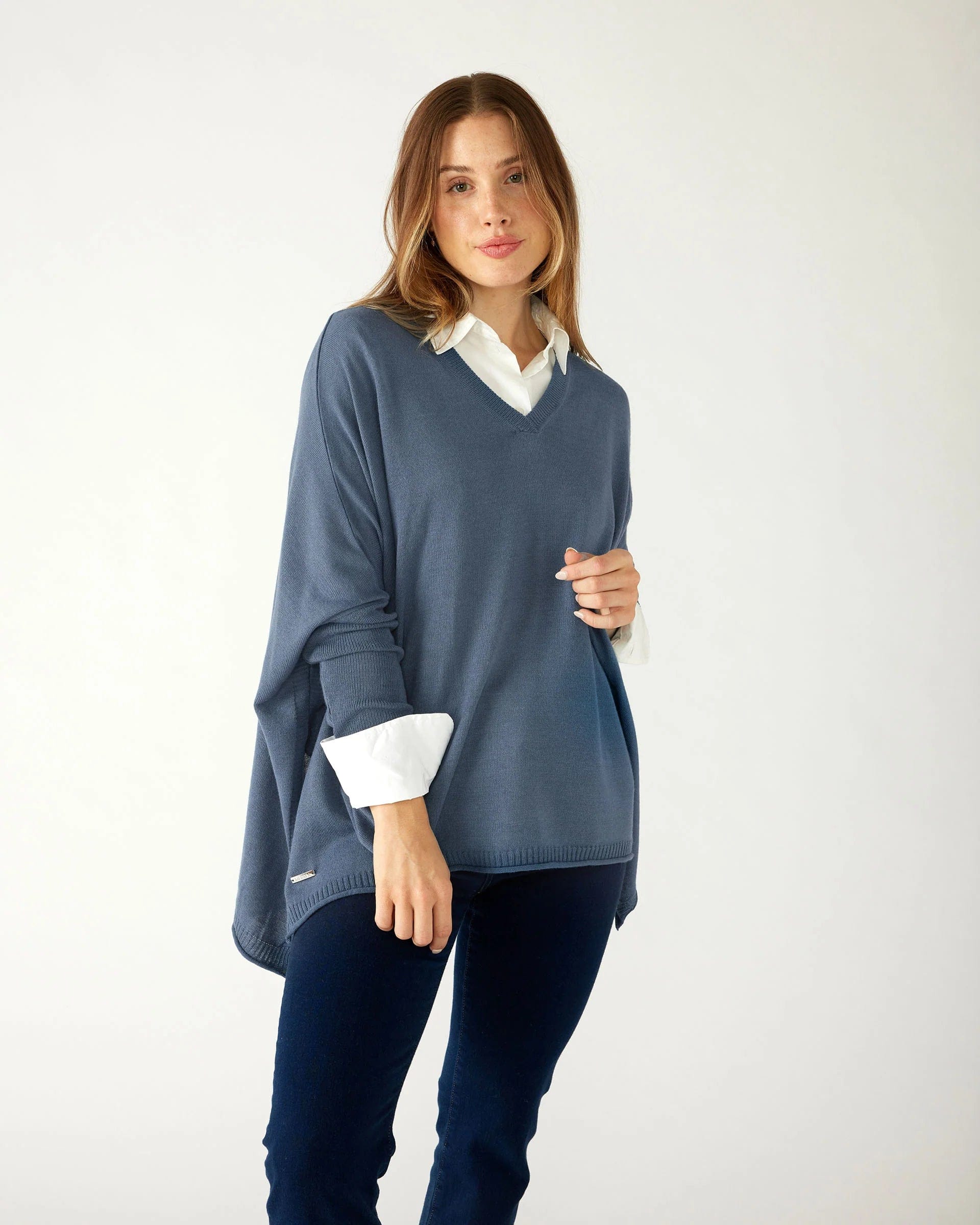 Mersea Women's Sweaters Baltic Blue / O/S Mersea Catalina V-Neck Sweater