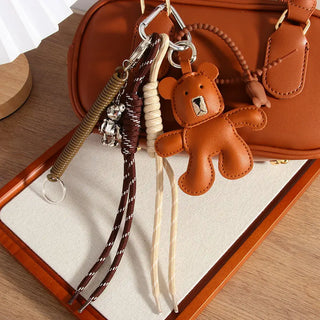 Leather Bear Bag Charm