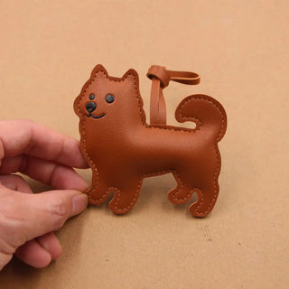 Leather Doggy Bag Charm Coffee