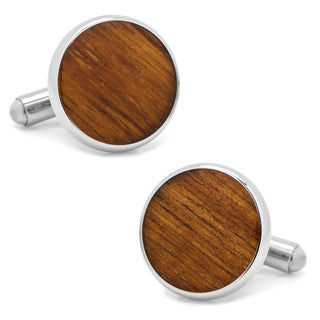 Ox & Bull Trading Co Men's Accessories Brown Ox & Bull Wood Grain Cuff Links