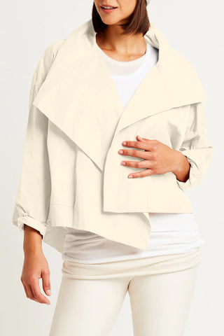 PLANET by Lauren G Women's Jackets Butter / One Size Planet Cropped Asymmetrical Jacket
