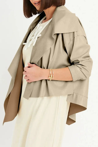 Planet Vegan Leather Cropped Asymmetrical Jacket - Planters Exchange