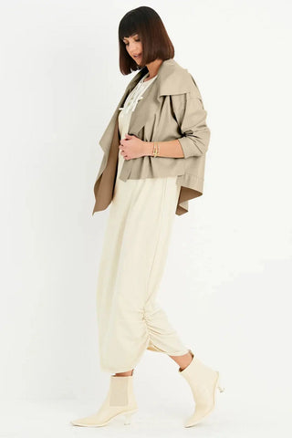 Planet Vegan Leather Cropped Asymmetrical Jacket - Planters Exchange