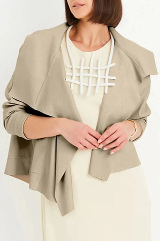 Planet Vegan Leather Cropped Asymmetrical Jacket - Planters Exchange