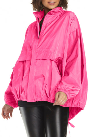 PLANET by Lauren G Women's Jackets Lipstick / O/S Planet Nylon Chic Bomber