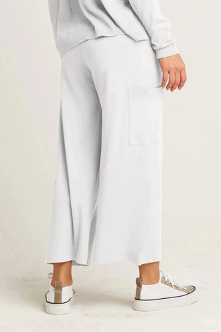 Planet by Lauren G Women's Pants White / 1 Planet Pima Cotton Crop Gaucho