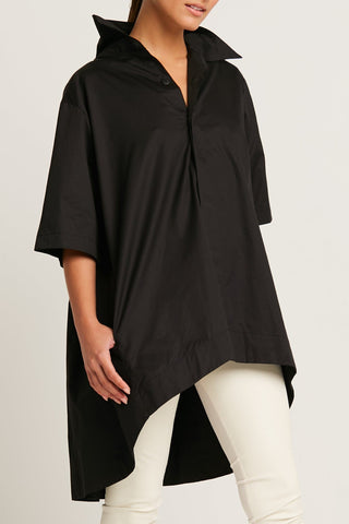 PLANET by Lauren G Women's Shirts & Tops Black / O/S Planet Pleat Back Shirt