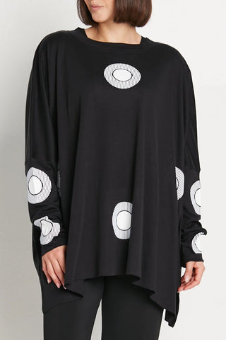 PLANET by Lauren G Women's Shirts & Tops Black White / One Size Planet Spotlight