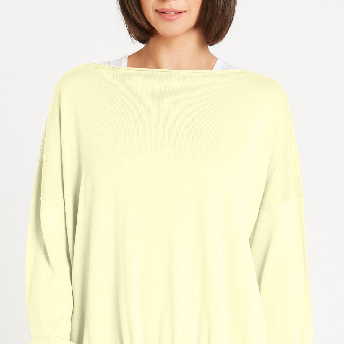PLANET by Lauren G Women's Shirts & Tops Citron / One Size Planet Ribbed Boatneck