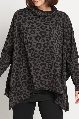 PLANET by Lauren G Women's Shirts & Tops Leopard / One Size Planet Leopard Swing Turtle