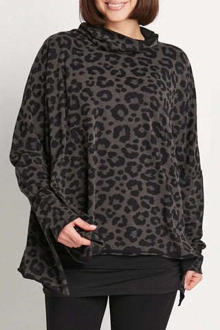 PLANET by Lauren G Women's Shirts & Tops Leopard / One Size Planet Leopard Swing Turtle