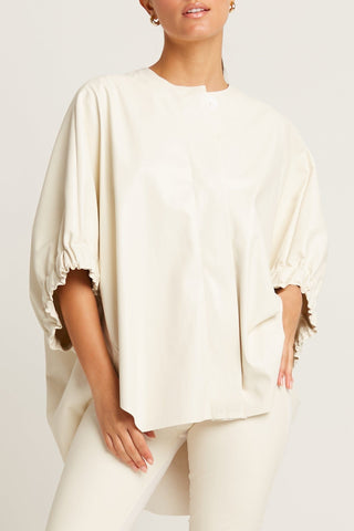 PLANET by Lauren G Women's Shirts & Tops Stone / One Size (4-14) Planet Ms. Maisel Top