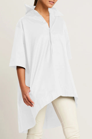 PLANET by Lauren G Women's Shirts & Tops White / O/S Planet Pleat Back Shirt