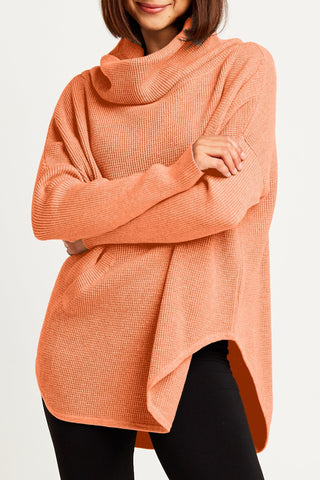 Planet Pima Cotton Waffle Cowl Sweater