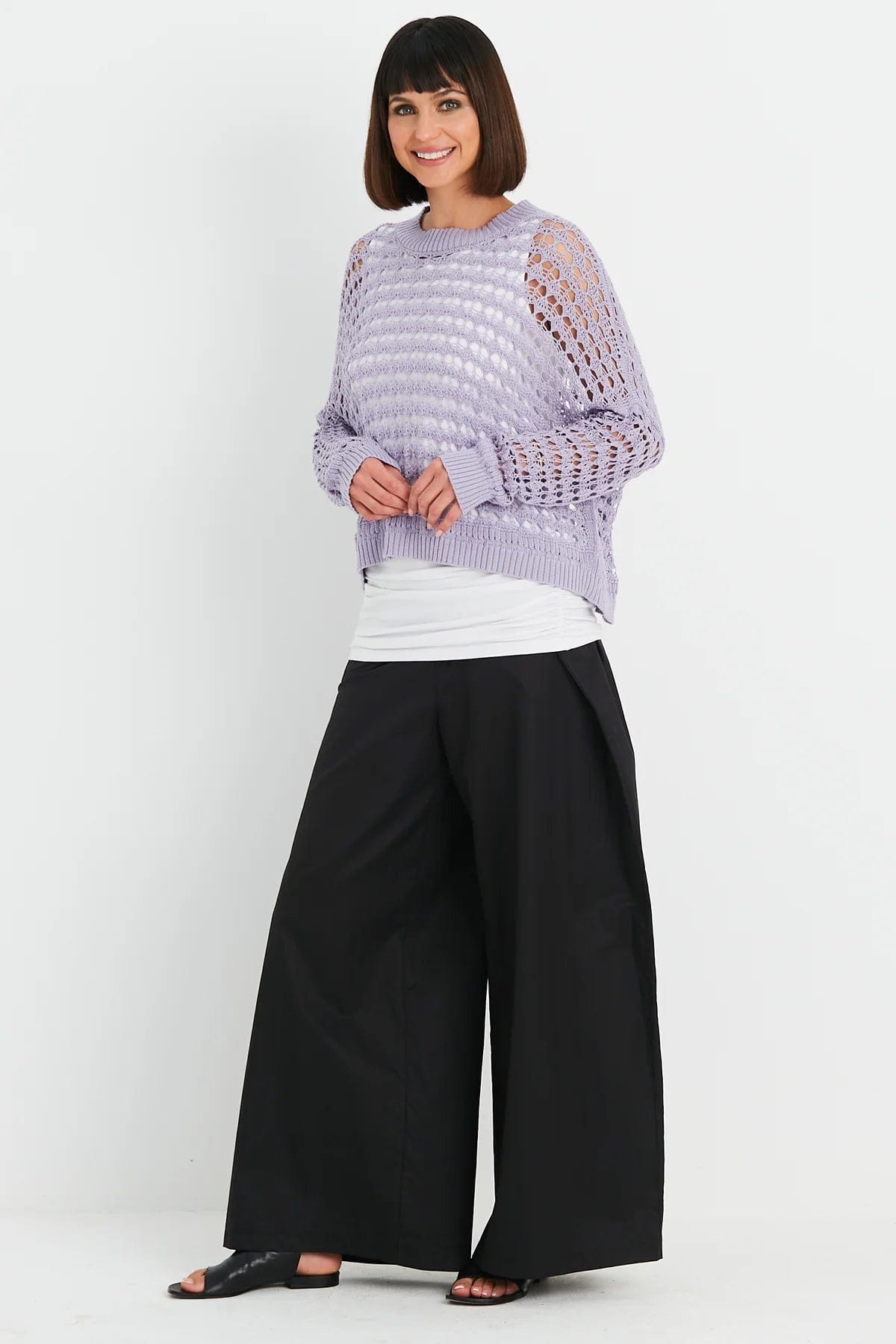 PLANET by Lauren G Women's Sweaters Lavender / OS Planet Mini Crochet