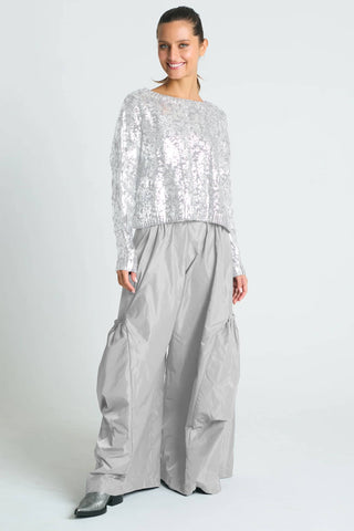 Planet Pima Cotton Mini Foil Cable Crewneck Sweater