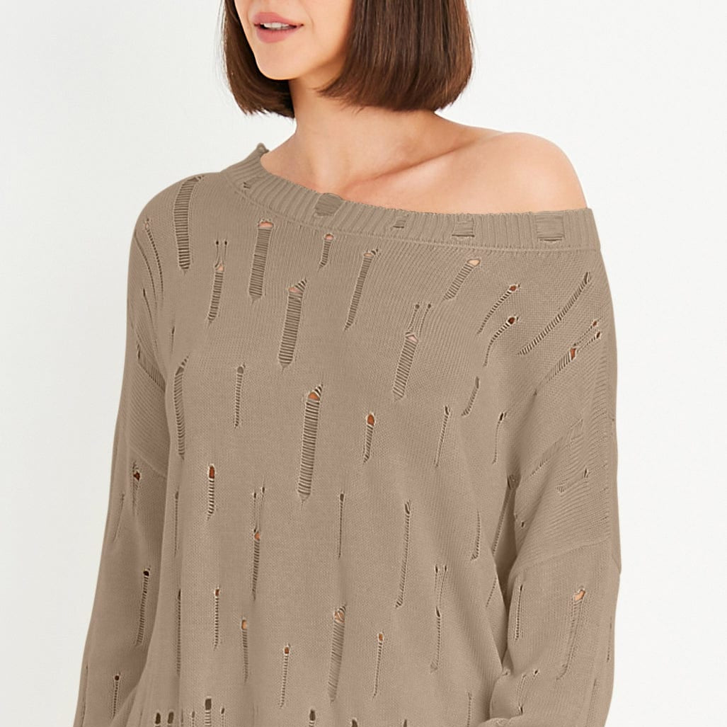 PLANET by Lauren G Women's Sweaters Planet Undone Sweater