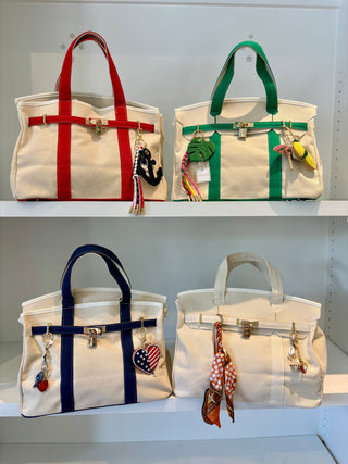 The Boatkin Bag — Structured Canvas Tote with Gold Lock