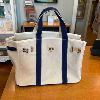 The Boatkin Bag — Structured Canvas Tote with Gold Lock