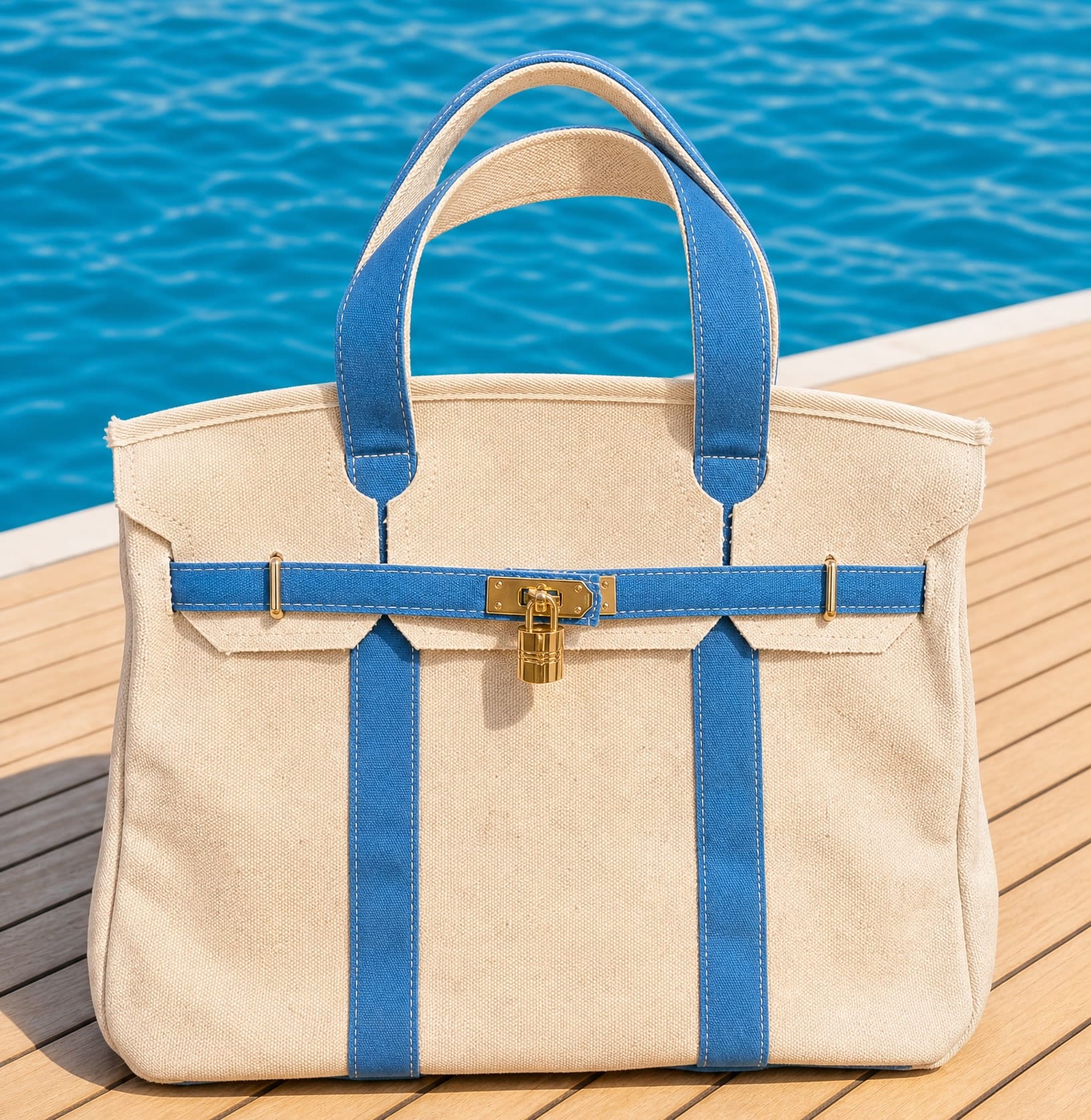 Boatkin Bag | Canvas Boat Tote with Gold Hardware – Planters Exchange