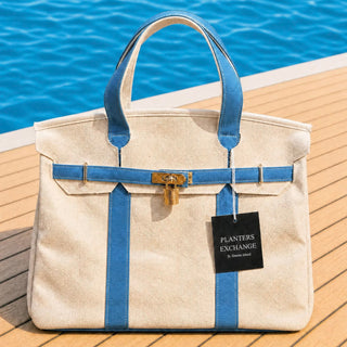 carolina blue boatkin bag on a boat deck