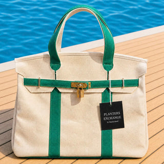 Green boatkin on a boat deck