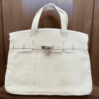 Solid natural boatkin canvas bag