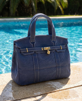 Boatkin Bag with Gold Lock Solid Colors