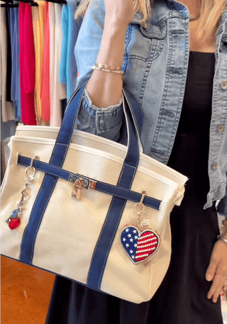 The Boatkin Bag — Structured Canvas Tote with Gold Lock