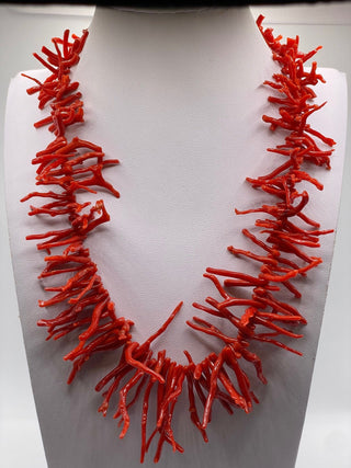 Planters Exchange Necklace Red Coral Branch Necklace