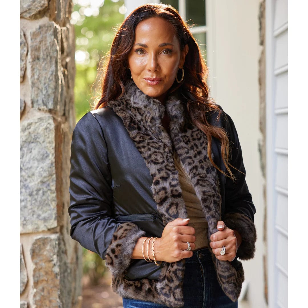 Furry animal 2025 print bomber jacket