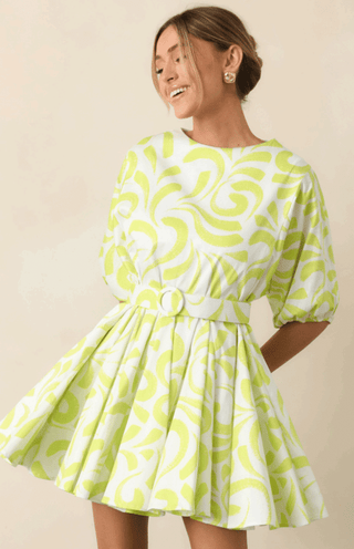 Prosperina Fallon Swing Dress Brush Strokes Print - Planters Exchange